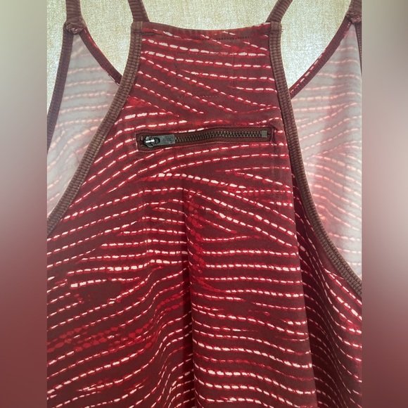 Free People Movement Printed Hotshot jumpsuit Merlot Burgundy Dot Pattern Sz M - Picture 4 of 5